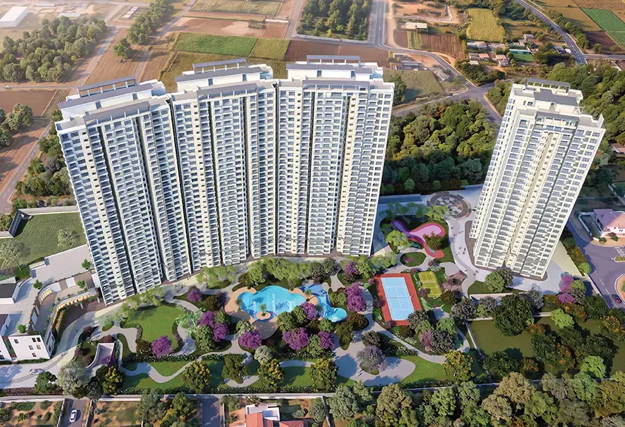 Prestige Garden Breeze residential towers elevation at The Prestige City, Sarjapur